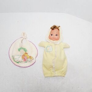 Mattel Baby Bunting Beans Yellow Bunting Taiwan W CPK Bib VTG 1984 Prop